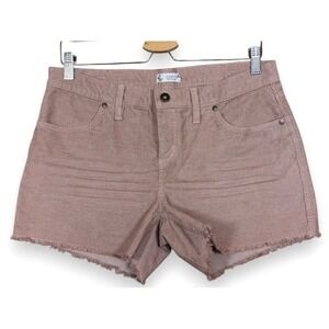 Carve Designs Shorts Womens 8 Mauve Corduroy Raw Hem Organic Cotton Stretch